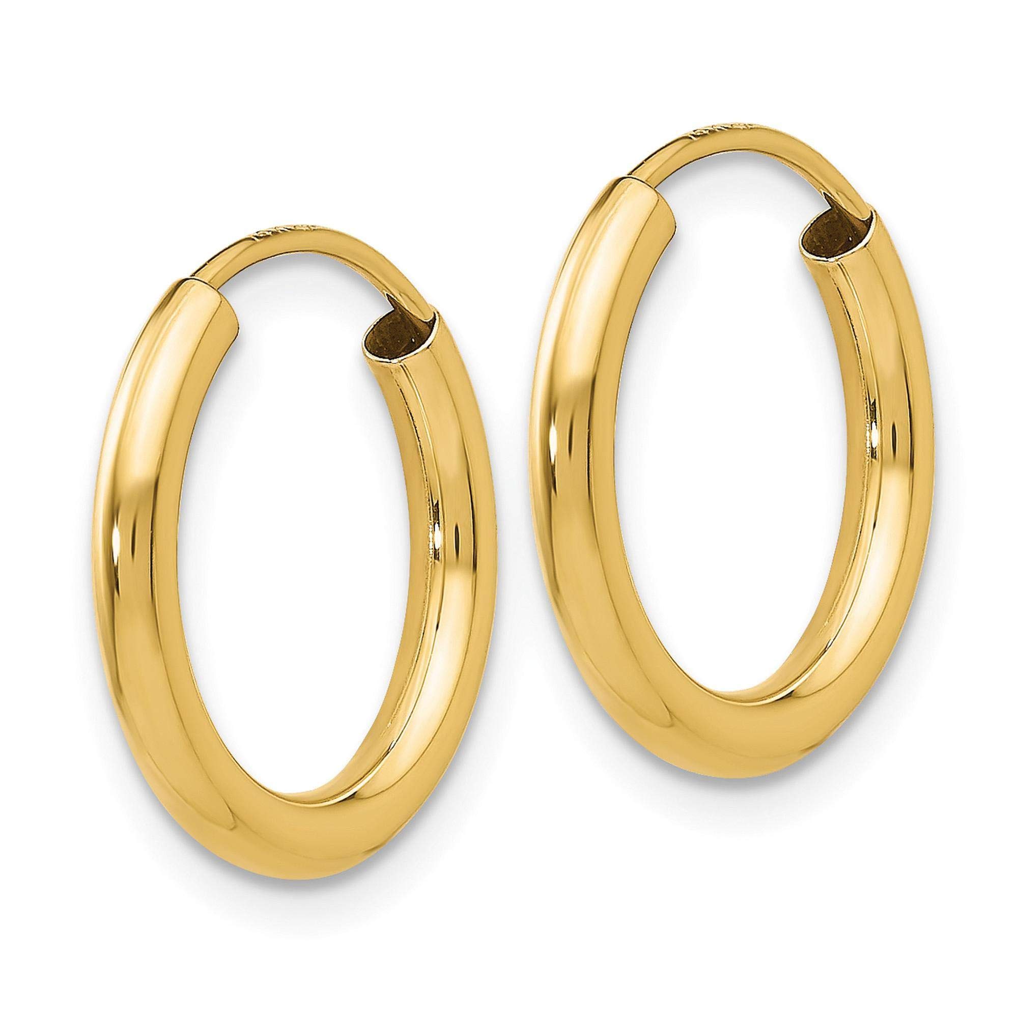 Yellow Gold Endless Hoop Earrings