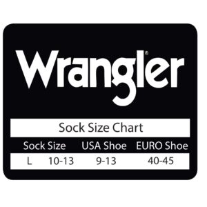 Wrangler Premier Collection Mens Western over the calf Merino Wool All Season Boot Socks 2 Pair (Black/Tan, Large)