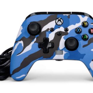 PowerA Enhanced Wired Controller for Xbox Series X|S - Blue Camo, Officially Licensed for Xbox