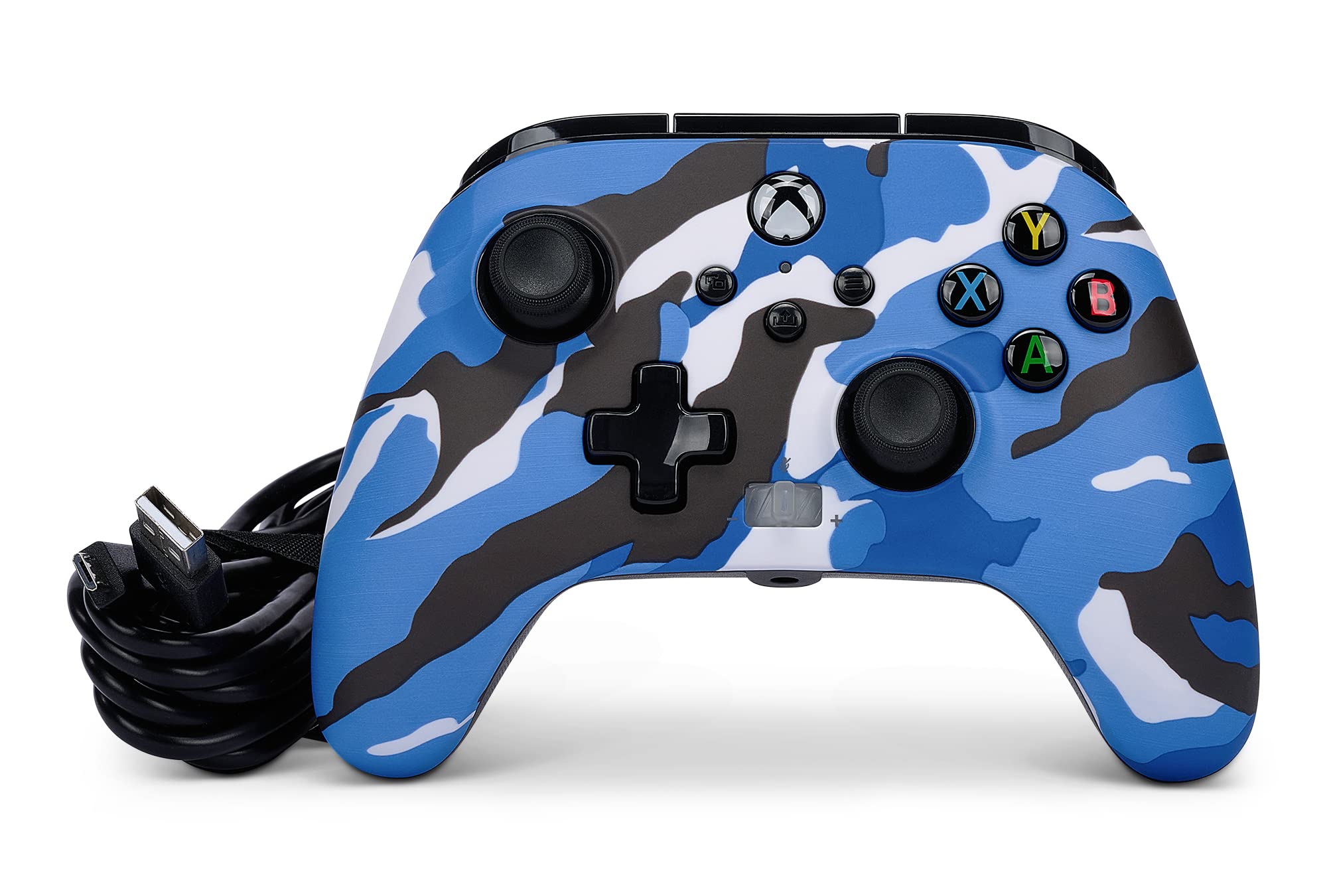 PowerA Enhanced Wired Controller for Xbox Series X|S - Blue Camo, Officially Licensed for Xbox