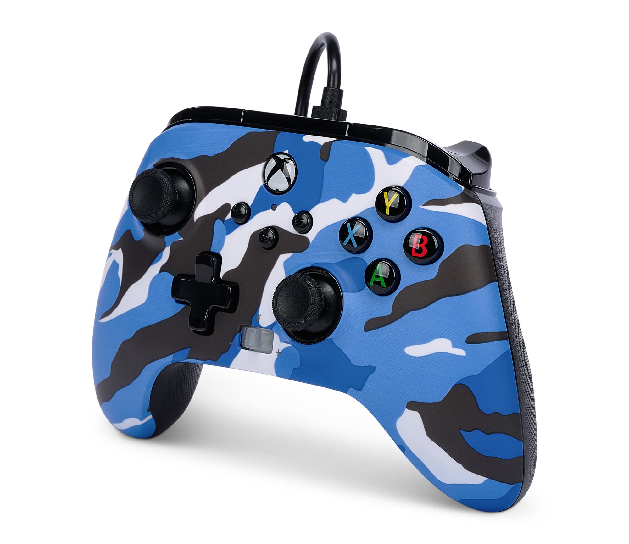 PowerA Enhanced Wired Controller for Xbox Series X|S - Blue Camo, Officially Licensed for Xbox