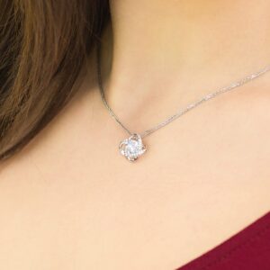 Future Daughter in Law Love Knot Necklace Two Toned Box