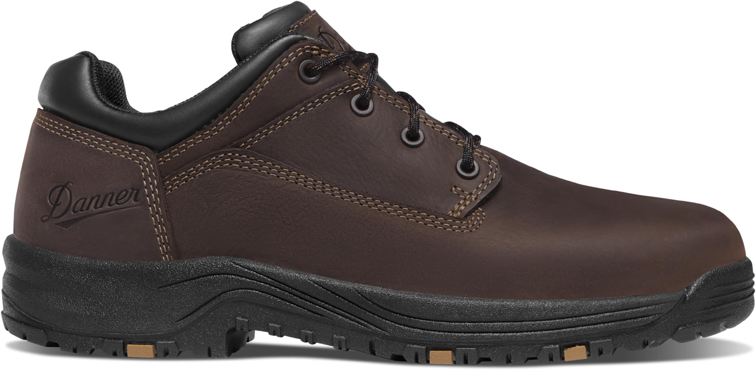 Danner 3" Caliper Aluminum Toe Work Boots for Men - Low-Top Full-Grain Leather Upper with Safety Toe, Comfort Cushioning, and Traction Heel Outsole, Brown Hot - 12 EE