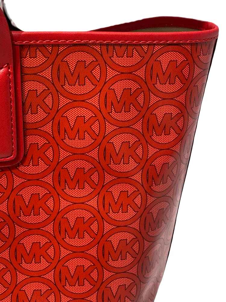 Michael Kors Jodie Medium Logo Tote Shoulder Bag Handbag, Flame/Red