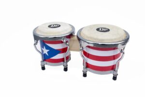 dp music mini bongo puerto rico flag - percussion instrument tunable drum set dp-11145prf 0