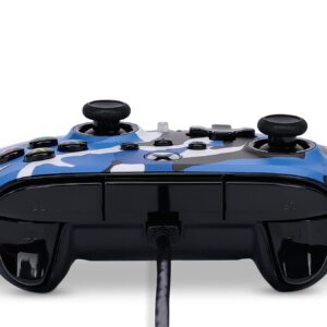 PowerA Enhanced Wired Controller for Xbox Series X|S - Blue Camo, Officially Licensed for Xbox