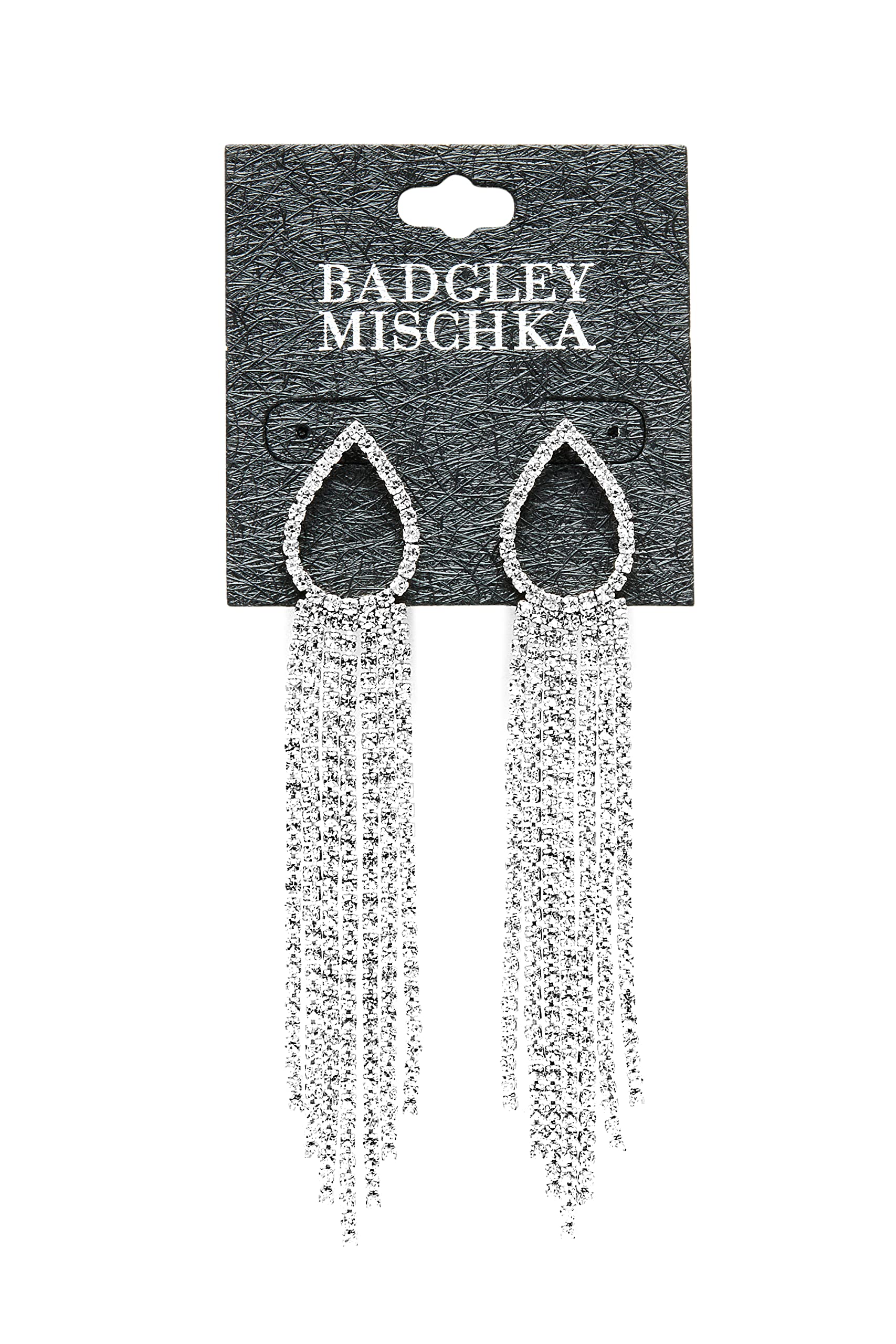 Badgley Mischka Women's Earrings - Elegant Crystal Chandelier Drop Dangle Earrings, Post Closure, Size One Size, Teardrop Post