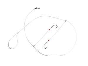 fishing simply - hi/lo - top bottom - surf or deep drop - salt water - high carbon steel hook 2/0 - berkley line 40lb - made in usa