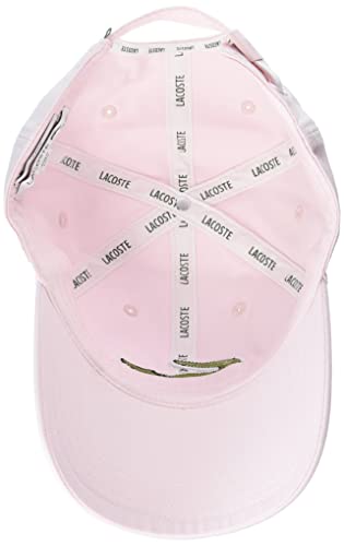 Lacoste Mens Adjustable Organic Cotton Twill Cap, Flamingo, One Size