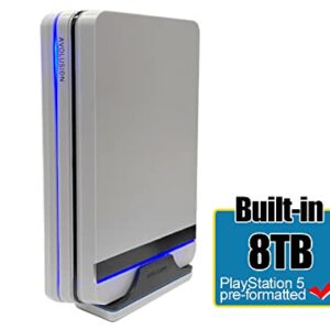 Avolusion PRO-X 8TB USB 3.0 External Gaming Hard Drive for PS5/PS4 Game Console (White)