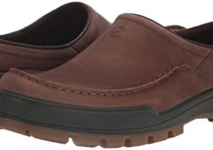 ECCO Men's Track 25 Hydromax Water Resistant Moc Toe Clog, Cocoa Brown Nubuck, 10-10.5