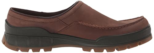 ECCO Men's Track 25 Hydromax Water Resistant Moc Toe Clog, Cocoa Brown Nubuck, 10-10.5