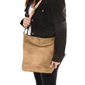 Joy Susan Nori Crossbody Bucket Bag Convertible Tote - Wheat