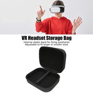 VR Headset Carrying Case, Large Capacity Protective Shockproof VR Headband Hard Bag Prevent Scratch Double Zipper for Quest 2