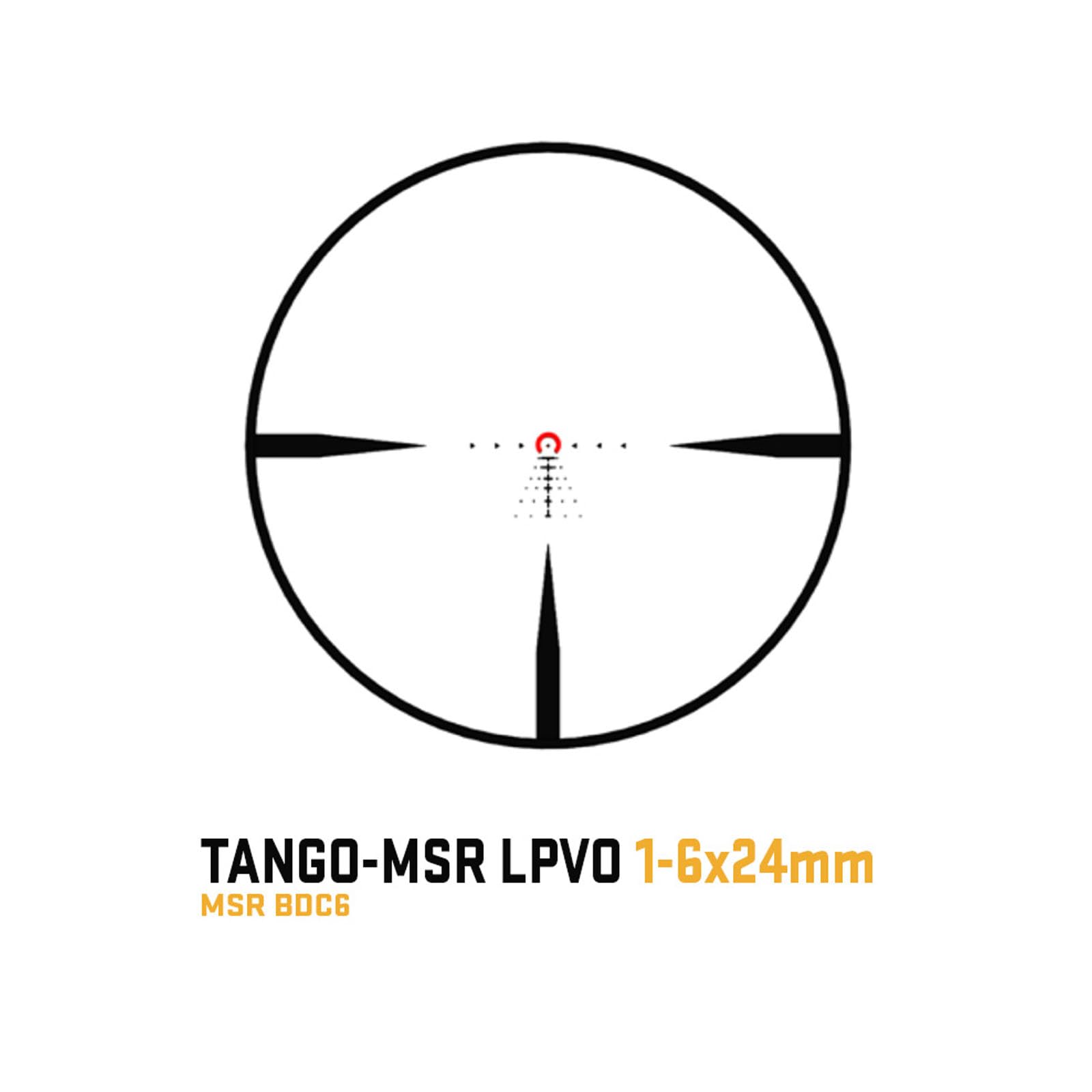 SIG SAUER Tango-MSR LPVO 1-6X24mm Waterproof Fog-Proof Rugged Tactical Hunting Rifle Scope | Second Focal Plane/F2 | Illuminated MSR BDC-6 Reticle, Black