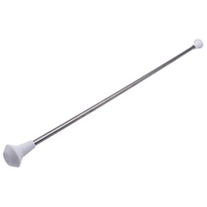 MVG Twirling Marching Baton 28 in stainless steel rubberized ends mini shaft 3/8 with dancing ribbon. Adult Baton.