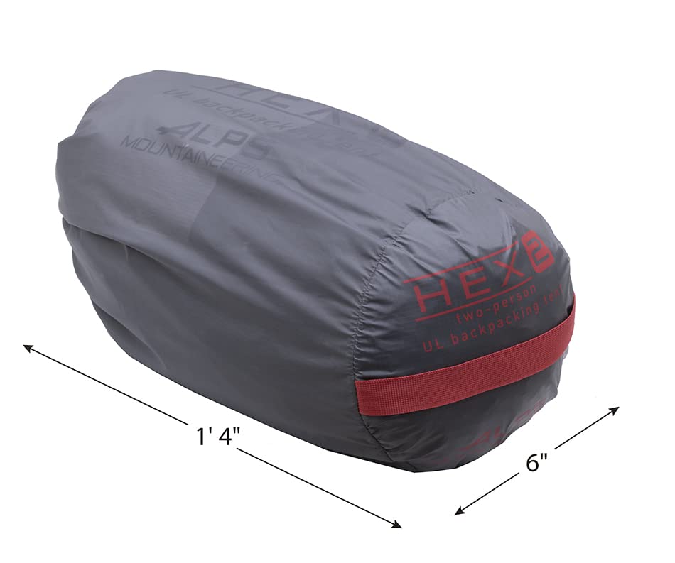 ALPS Mountaineering Hex 2-Person Tent - Charcoal/Red