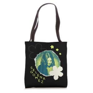 official selena gomez green flower photo tote bag