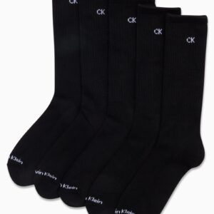 Calvin Klein Men's Athletic Socks - Cushion Crew Socks (5 Pack), Size 7-12, Black