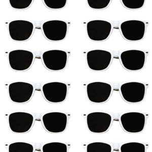 TheGag White Sunglasses Bulk- (Pack of 36) Wedding Bridal Party Sunglasses Bulk Party Favors Pack Women-Men