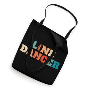 Retro Line Dancing - Country Dance Vintage Line Dancer Tote Bag