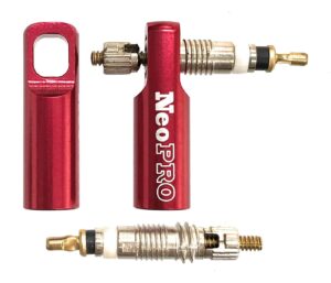 neopro bike presta valve cap with valve core removing function kit, tire dust covers (red)