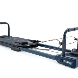 FitFormer by Pilates ProWorks - Folding Pilates Reformer Machine for Home Workout with Real Resistance Springs, Foldable Pilates Reformer 2 Platforms and Space-Saving Design - Pilates Reformer