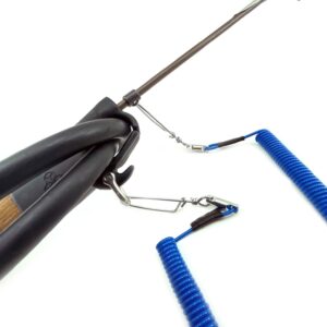 SPEARFISHING WORLD Speargun Coil Shooting Shock Line Retriever with Stainless Steel Swivel Snap Clips 15 feet