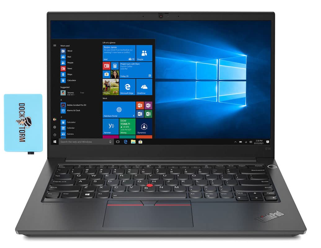 Lenovo ThinkPad E14 Gen 3 14.0" FHD IPS Business Laptop (AMD Ryzen 7 5700U 8-Core 1.80GHz, 16GB RAM, 512GB PCIe SSD, AMD Radeon, WiFi 6, BT 5.2, RJ-45, HD Webcam, Win 11 Pro) with Dockztorm Dock