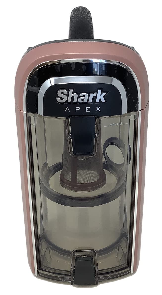 Shark Dust Cup Dirt Bin for Apex AX912 QU922Q QU922QBL QU922QPK QU922QRD QU922QRG DuoClean Self-Cleaning Upright Vacuum, Smokey Rose Clear and Black