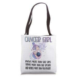 cancer zodiac sign girl cancer horoscope astrology tote bag