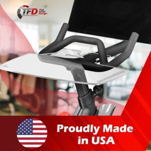 TFD The Sidewinder+ | Compatible with Peloton Bike Plus ONLY| Laptop Desk Tray - Premium Holder for Laptop, Tablet, Phone, Books & More - The Ultimate Peloton Accessories