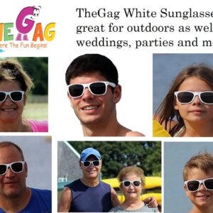 TheGag White Sunglasses Bulk- (Pack of 36) Wedding Bridal Party Sunglasses Bulk Party Favors Pack Women-Men