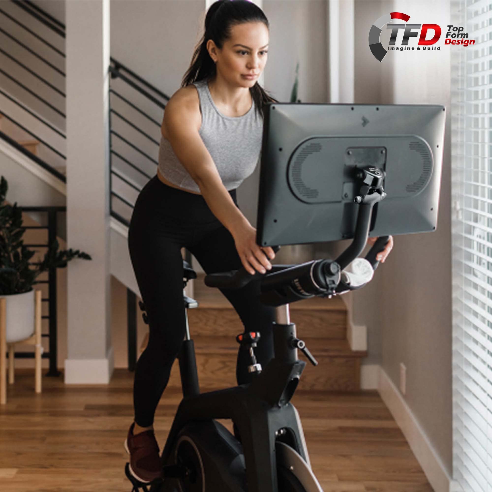 TFD The Pivot-S Stryde Bike Swivel – Compatible Stryde Exercise Bike Swivel Pivot, Made in the USA, 360° Movement Monitor Adjuster - Easily Adjust & Rotate your Stryde Bike Screen (ONLY FITS STRYDE BIKE)