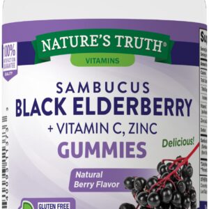 Nature's Truth Sambucus Black Elderberry Gummies 50 + 30% Free = 65 Count(Pack of 3) Total 1953