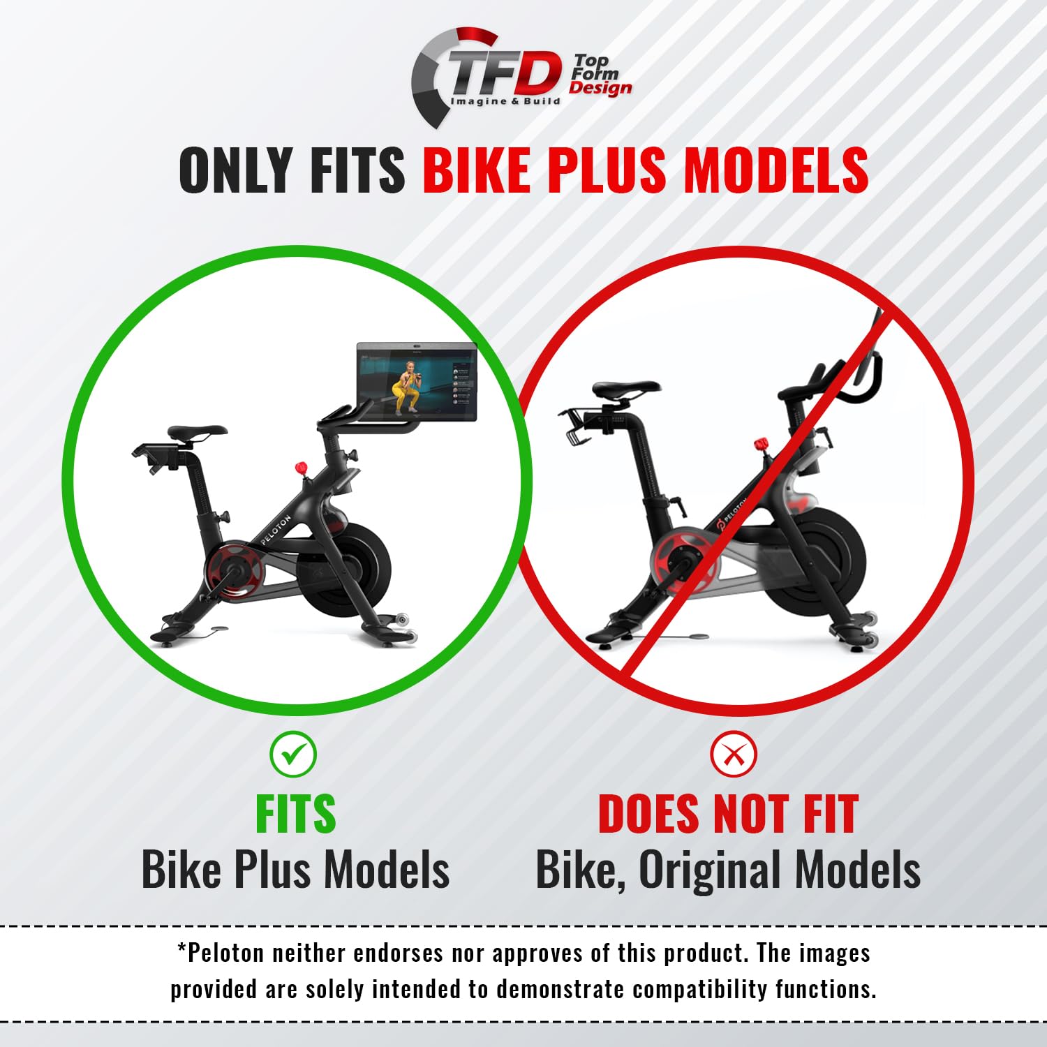 TFD The Sidewinder+ | Compatible with Peloton Bike Plus ONLY| Laptop Desk Tray - Premium Holder for Laptop, Tablet, Phone, Books & More - The Ultimate Peloton Accessories