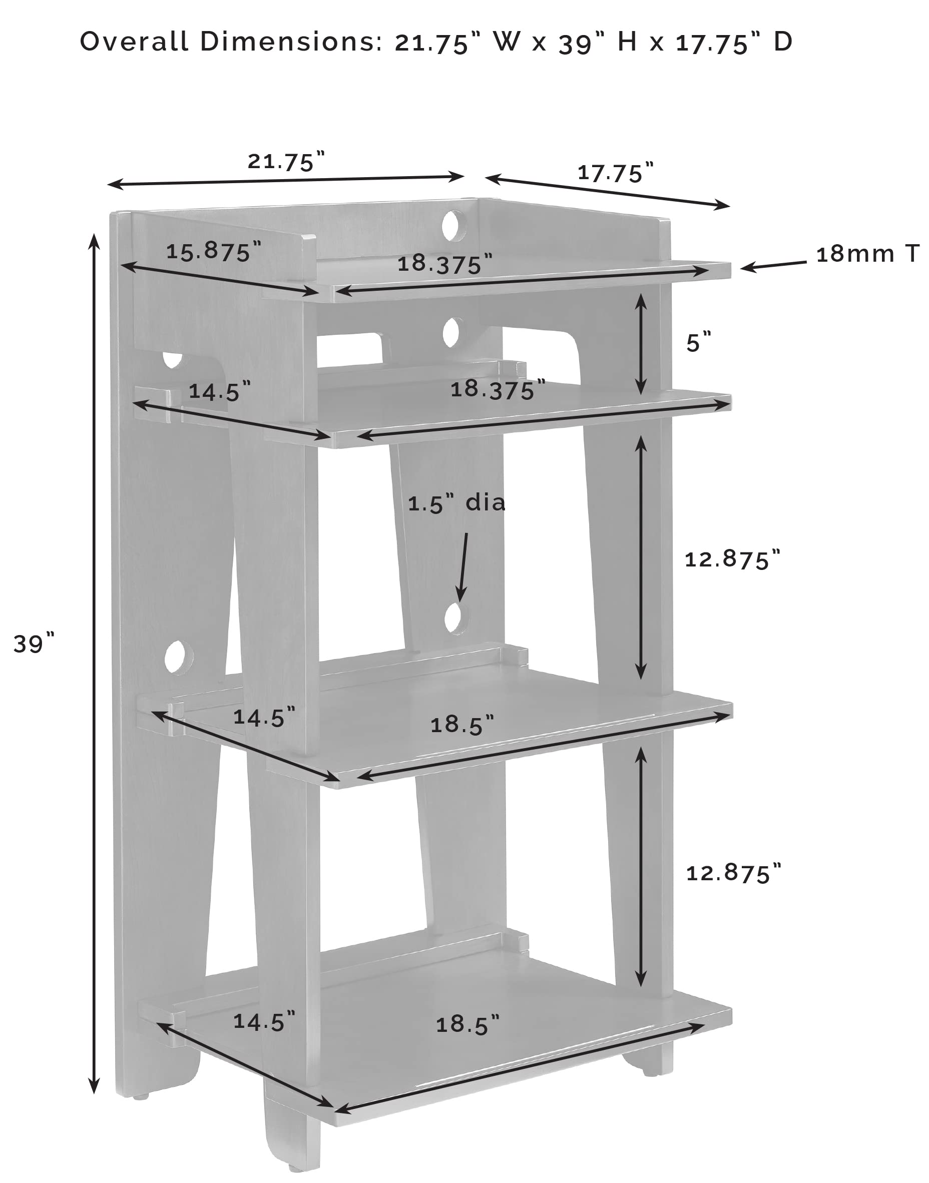 Crosley Furniture Soho Turntable Stand, Natural