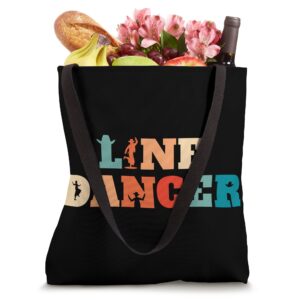 Retro Line Dancing - Country Dance Vintage Line Dancer Tote Bag