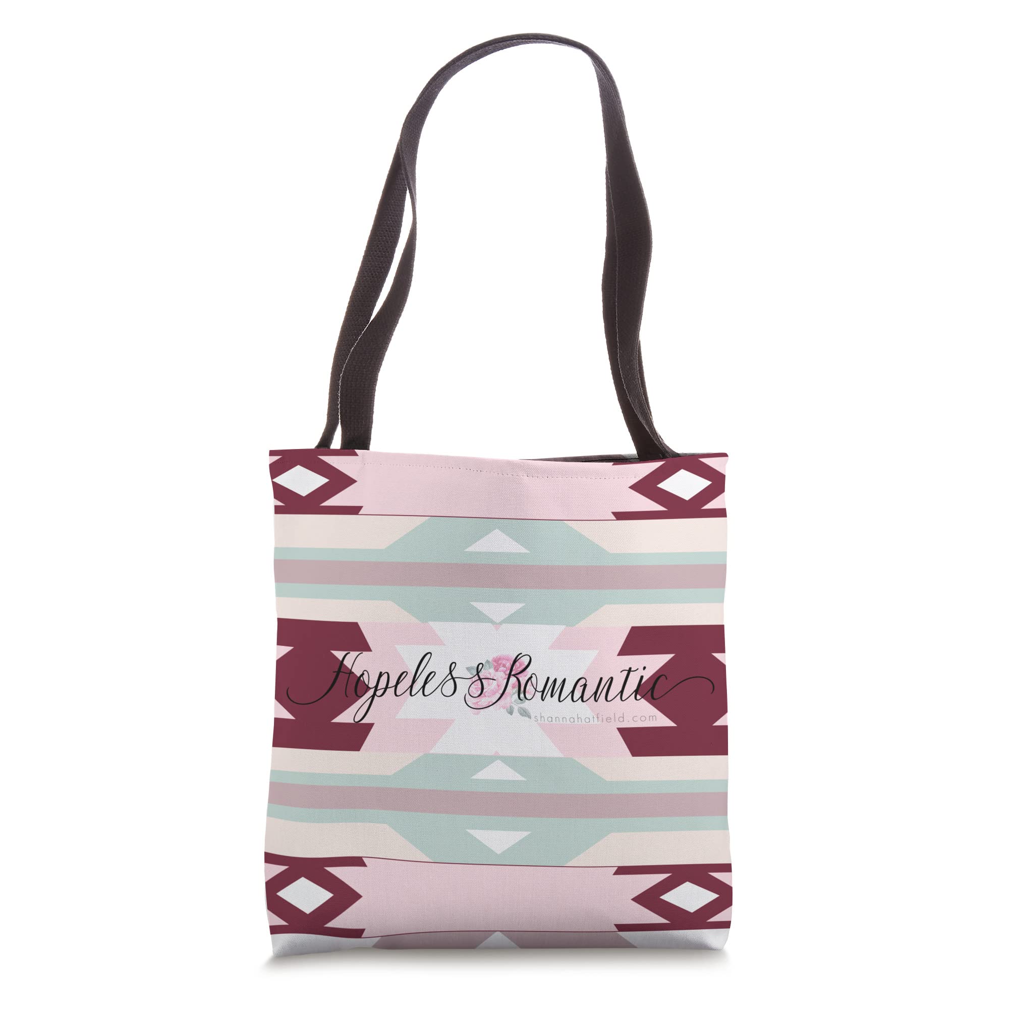 Hopeless Romantic Aztec Design Tote Bag