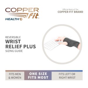 Copper Fit Health Unisex Wrist Relief Plus,Black