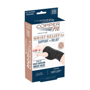 Copper Fit Health Unisex Wrist Relief Plus,Black