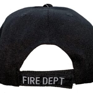 Black Duck Brand Embroidered Fire Department Baseball Hat/Cap (Black) One Size