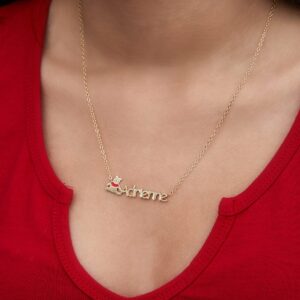 Disney Winnie the Pooh Custom Jewelry - Flash-Plated Name Necklace Personalized - Classic Pooh Bear Customized Name Pendant, Flash Plated