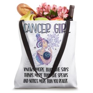 Cancer Zodiac Sign Girl Cancer Horoscope Astrology Tote Bag