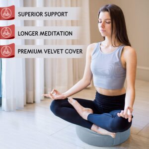 Florensi Yoga & Meditation Bundle | Pale Blue Meditation Cushion & Light Blue Yoga Bolster