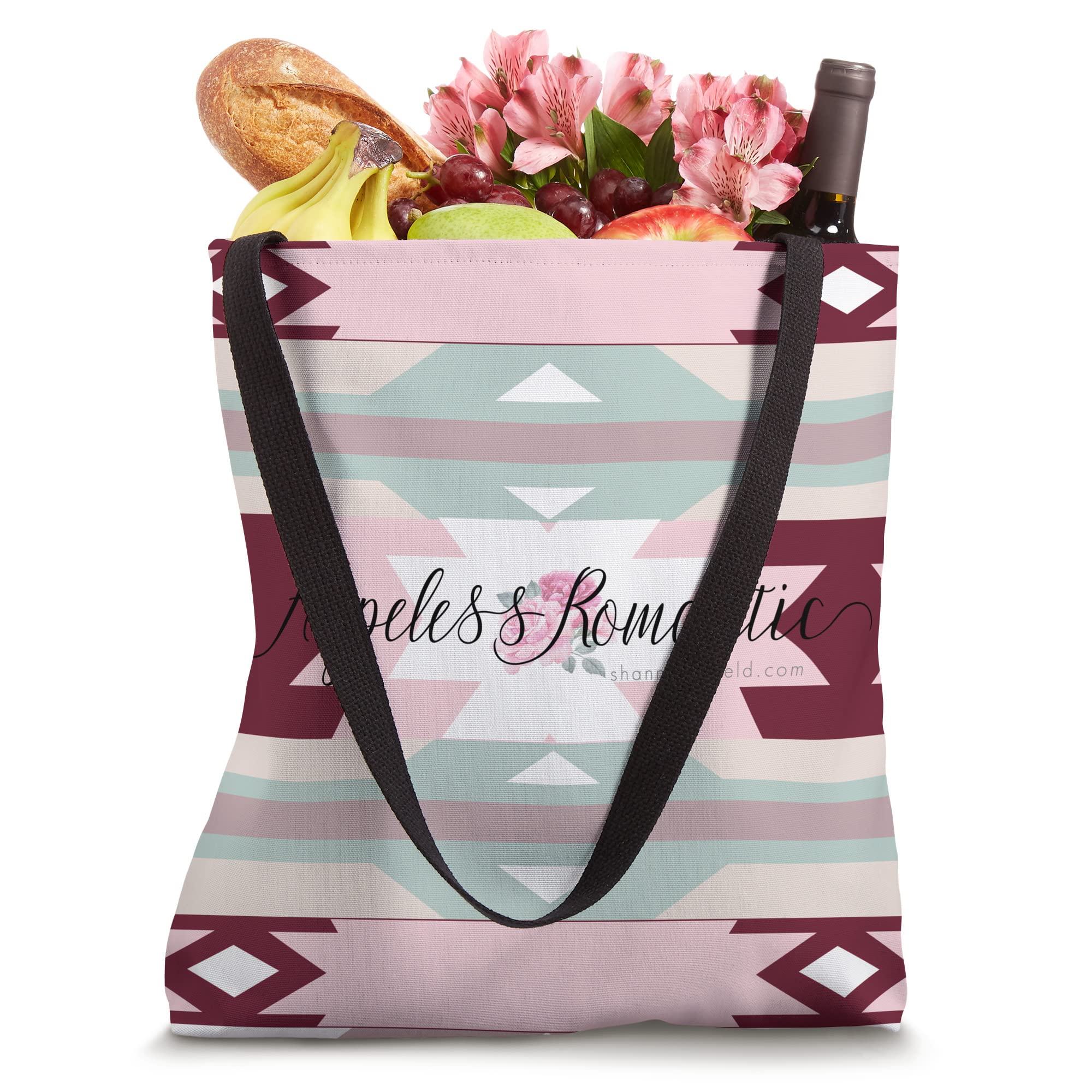 Hopeless Romantic Aztec Design Tote Bag