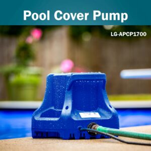 Little Giant Select Series LG-APCP1700 1/3 HP, 1745 GPH, Automatic, Submersible, Swimming Pool Cover Pump with 25-Ft. Cord, Dark Blue, 14942691