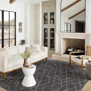 Loloi II Vance Collection VAN-11 Charcoal/Ivory 2'-3" x 3'-10" Accent Rug