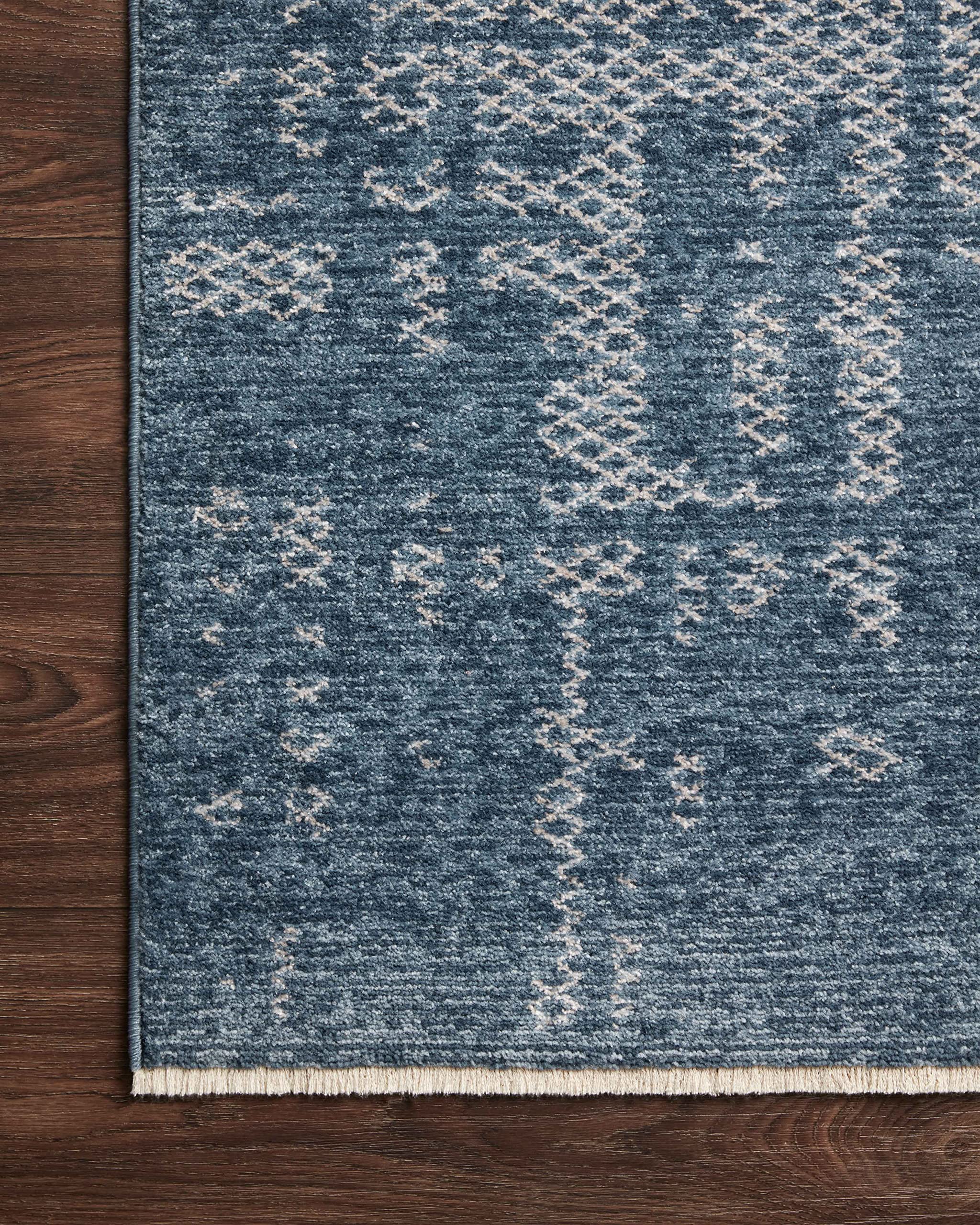 Loloi II Vance Collection VAN-01 Denim/Dove 2'-7" x 12'-0" Runner Rug