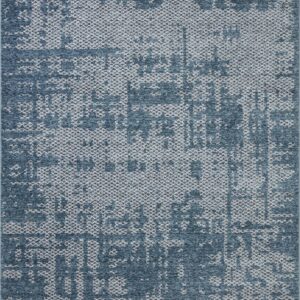 Loloi II Vance Collection VAN-01 Denim/Dove 2'-7" x 12'-0" Runner Rug